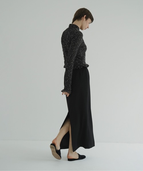 スカート CLANE high waist straight skirt HIGH WAIST STRAIGHT SATIN SKIRT（スカート）｜CLANE（クラネ
