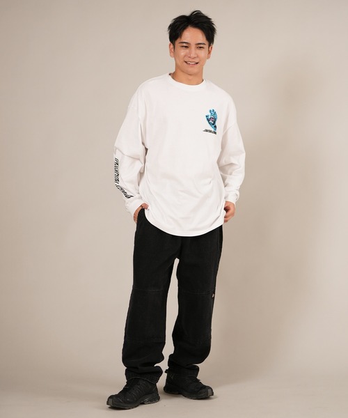 SANTA CRUZ（サンタクルーズ）の「【限定】SANTACRUZ/サンタクルーズ 長袖Tシャツ/ロンT バックプリント 502254403（Tシャツ/カットソー・メンズ・ホワイト/ライトブラック・XL/L/M）」の6枚目の写真