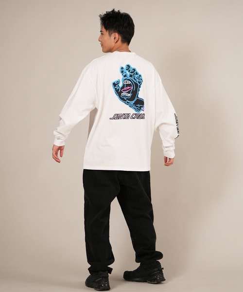 SANTA CRUZ（サンタクルーズ）の「【限定】SANTACRUZ/サンタクルーズ 長袖Tシャツ/ロンT バックプリント 502254403（Tシャツ/カットソー・メンズ・ホワイト/ライトブラック・XL/L/M）」の7枚目の写真