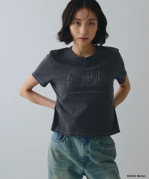 ELLEgirl(エルガール)の「《Barbie×ELLEgirl》 コンパクトTシャツ(Tシャツ/カットソー・レディース・オフホワイト/チャコール・FREE)」の8枚目の写真