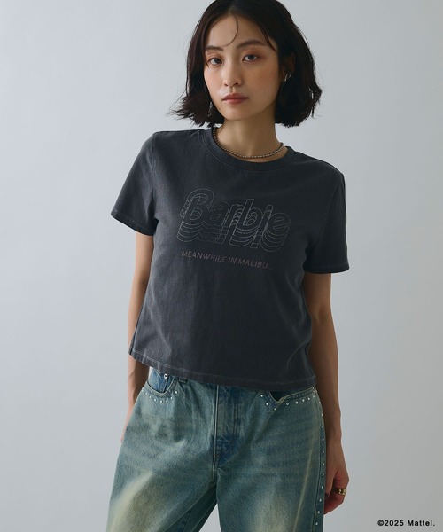 ELLEgirl(エルガール)の「《Barbie×ELLEgirl》 コンパクトTシャツ(Tシャツ/カットソー・レディース・オフホワイト/チャコール・FREE)」の7枚目の写真