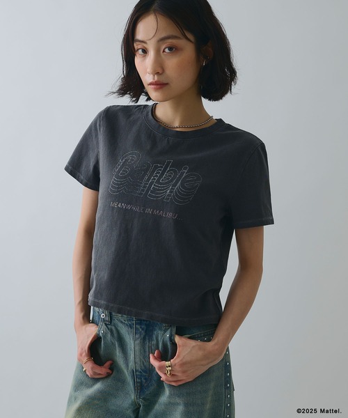 ELLEgirl(エルガール)の「《Barbie×ELLEgirl》 コンパクトTシャツ(Tシャツ/カットソー・レディース・オフホワイト/チャコール・FREE)」の9枚目の写真
