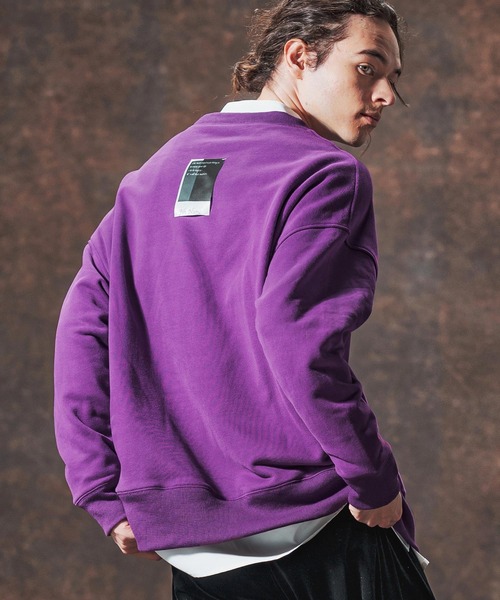 Jih Nunc（ジーヌンク）の「msw1728-ロゴプリント裏起毛スウェットプルオーバー(JIH-R1140)（スウェット・メンズ・ブラック/パープル/チャコール・L/M/S）」の17枚目の写真