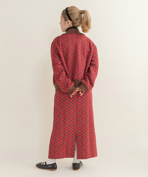 CHILD WOMAN（チャイルドウーマン）の「チェック柄キルトジャカード ブルゾン（ブルゾン・レディース・レッド・FREE）」の6枚目の写真