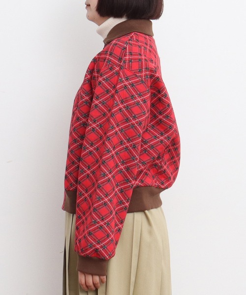 CHILD WOMAN（チャイルドウーマン）の「チェック柄キルトジャカード ブルゾン（ブルゾン・レディース・レッド・FREE）」の19枚目の写真