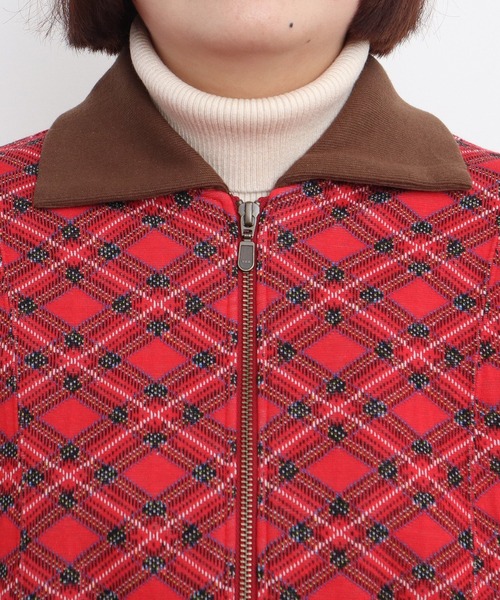 CHILD WOMAN（チャイルドウーマン）の「チェック柄キルトジャカード ブルゾン（ブルゾン・レディース・レッド・FREE）」の21枚目の写真