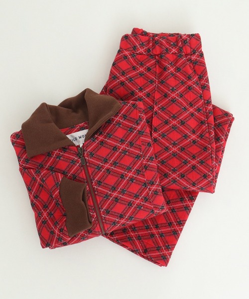 CHILD WOMAN（チャイルドウーマン）の「チェック柄キルトジャカード ブルゾン（ブルゾン・レディース・レッド・FREE）」の17枚目の写真