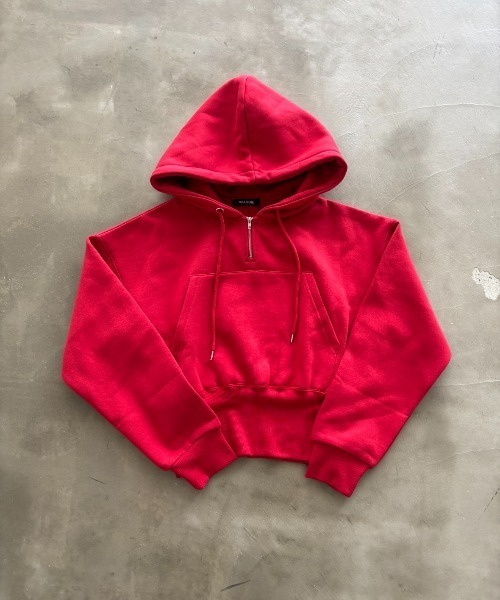 SHAGGIE(シャギー)の「裏起毛ハーフジップフーディスウェット(スウェット・レディース・レッド/グレー/ブラック・FREE)」の20枚目の写真