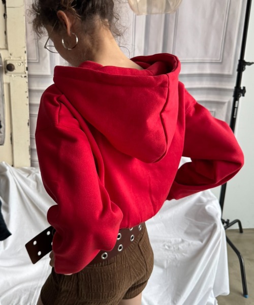 SHAGGIE(シャギー)の「裏起毛ハーフジップフーディスウェット(スウェット・レディース・レッド/グレー/ブラック・FREE)」の13枚目の写真