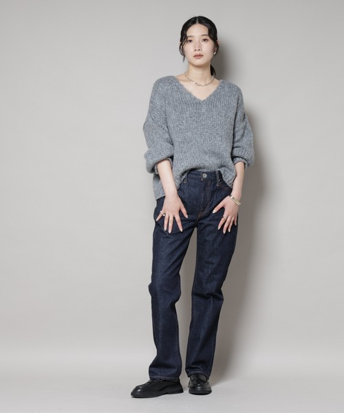 upperhights(アッパーハイツ)の「upper hights/THE AMALIE BLUE RINSE(デニムパンツ・レディース・ダークブルー・23/25/24)」の2枚目の写真