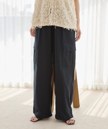 【ふれいみー様】美品JOSEMOONサテンカーゴパンツ ブラック　サイズ38 ふれいみー様】美品JOSEMOONサテンカーゴパンツ ブラック サイズ
