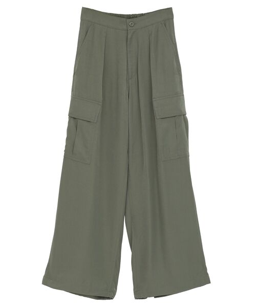 AMERICAN HOLIC(アメリカンホリック)の「サテンカーゴパンツ(その他パンツ・レディース・ネイビー/カーキ/グレイッシュベージュ・M/L)」の6枚目の写真