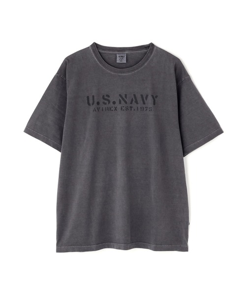 AVIREX（アヴィレックス）の「《直営店限定》FADE WASH TOP GUN T-SHIRT / フェイドウォッシュ トップガン 半袖Tシャツ / AVIREX / アヴィレックス（Tシャツ/カットソー・メンズ・グレー/チャコール・XX-LARGE/X-LARGE/LARGE/MEDIUM）」の2枚目の写真