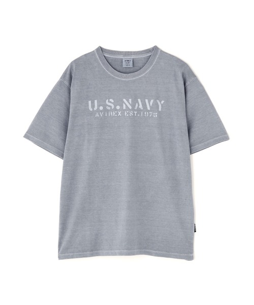 AVIREX（アヴィレックス）の「《直営店限定》FADE WASH TOP GUN T-SHIRT / フェイドウォッシュ トップガン 半袖Tシャツ / AVIREX / アヴィレックス（Tシャツ/カットソー・メンズ・グレー/チャコール・XX-LARGE/X-LARGE/LARGE/MEDIUM）」の3枚目の写真