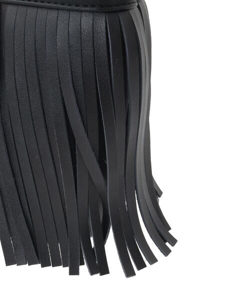 Green　Parks（グリーンパークス）の「andmikka.フリンジ巾着ショルダーバッグ（ハンドバッグ・レディース・ブラウン/ブラック・FREE）」の16枚目の写真