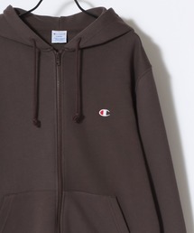 Champion/チャンピオン コットンUSA 裏毛 ロゴワッペン ワンポイント刺繍 スウェット ジップアップパーカー/レディース メンズ