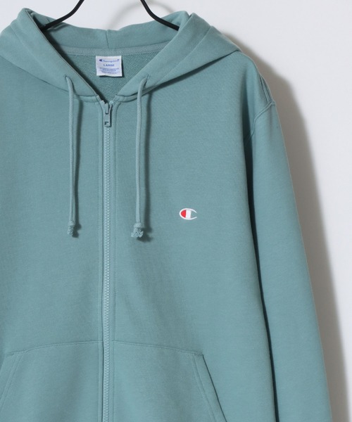Champion（チャンピオン）の「Champion/チャンピオン コットンUSA 裏毛 ロゴワッペン ワンポイント刺繍 スウェット ジップアップパーカー/レディース メンズ（パーカー・メンズ・ブラック/ベージュ/ネイビー/ブラウン/ホワイト/オートミール/ブルー/グレー・M/L/XL）」の8枚目の写真