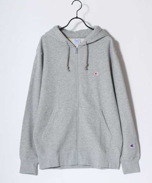 Champion（チャンピオン）の「Champion/チャンピオン コットンUSA 裏毛 ロゴワッペン ワンポイント刺繍 スウェット ジップアップパーカー/レディース メンズ（パーカー・メンズ・ブラック/ベージュ/ネイビー/ブラウン/ホワイト/オートミール/ブルー/グレー・M/L/XL）」の11枚目の写真