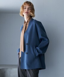 ICB（アイシービー）の「WoolRever ノーカラーショートコート（ノーカラーコート）」