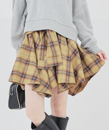 シャツ巻き風ミニスカート