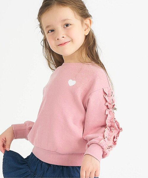 apres les cours（アプレレクール）の「【WEB限定】メロウフリルトレーナー/7days Style（スウェット・キッズ・ブラウン/ピンク/グリーン/その他2/ドット・110/100/90/140/130/80/120）」の3枚目の写真