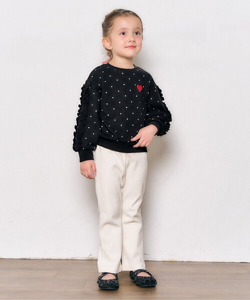 apres les cours（アプレレクール）の「【WEB限定】メロウフリルトレーナー/7days Style（スウェット・キッズ・ブラウン/ピンク/グリーン/その他2/ドット・110/100/90/140/130/80/120）」の10枚目の写真