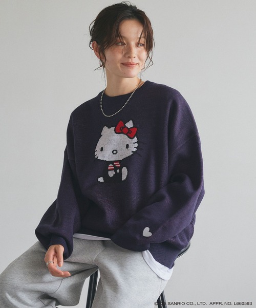 sanrio characters】HELLO KITTY/ハローキティジャガードニット