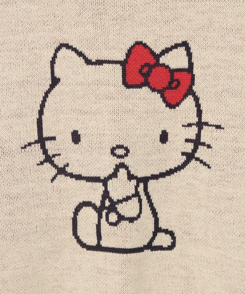 sanrio(サンリオ)の「【sanrio characters】HELLO KITTY/ハローキティジャガードニット/クラシック/レトロ《サンリオキャラクターズ》(ニット/セーター・レディース・ネイビー/杢グレー/レッド/アイボリー・M/L/LL)」の7枚目の写真
