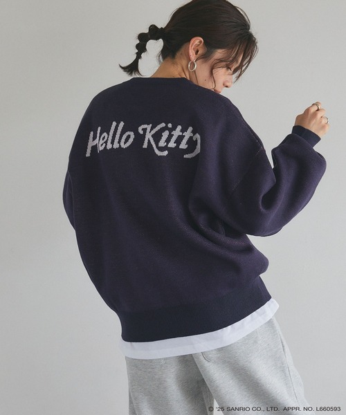 sanrio(サンリオ)の「【sanrio characters】HELLO KITTY/ハローキティジャガードニット/クラシック/レトロ《サンリオキャラクターズ》(ニット/セーター・レディース・ネイビー/杢グレー/レッド/アイボリー・M/L/LL)」の21枚目の写真