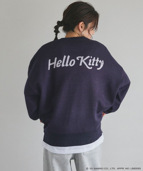 sanrio(サンリオ)の「【sanrio characters】HELLO KITTY/ハローキティジャガードニット/クラシック/レトロ《サンリオキャラクターズ》(ニット/セーター・レディース・ネイビー/杢グレー/レッド/アイボリー・M/L/LL)」の20枚目の写真