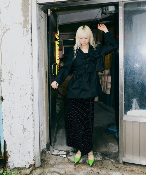 ANDRESD(アンドレスド)の「フォーリボンラバージャケット / for ribbon lover jacket(テーラードジャケット・レディース・ブラック/ベージュ・S/M)」の21枚目の写真