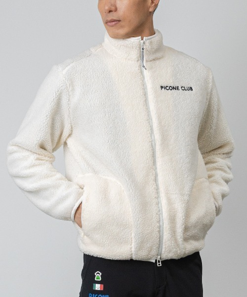 Picone CLUB(ピッコーネクラブ)の「【メンズ】ボアジップブルゾン(ブルゾン・メンズ・カーキ/ホワイト・L/LL)」の1枚目の写真