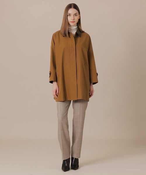 MACKINTOSH LONDON（マッキントッシュ ロンドン）の「【WEB・一部店舗限定】【ROSLEY/ロズリー】コットンナイロンピーチコート（ステンカラーコート・レディース・ブラウン・38）」の2枚目の写真