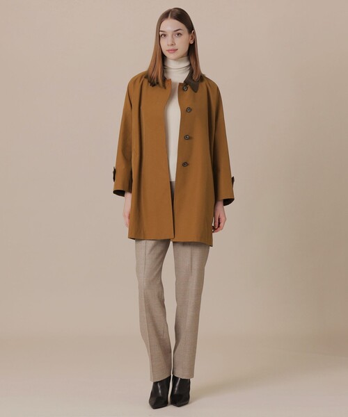 MACKINTOSH LONDON（マッキントッシュ ロンドン）の「【WEB・一部店舗限定】【ROSLEY/ロズリー】コットンナイロンピーチコート（ステンカラーコート・レディース・ブラウン・38）」の3枚目の写真