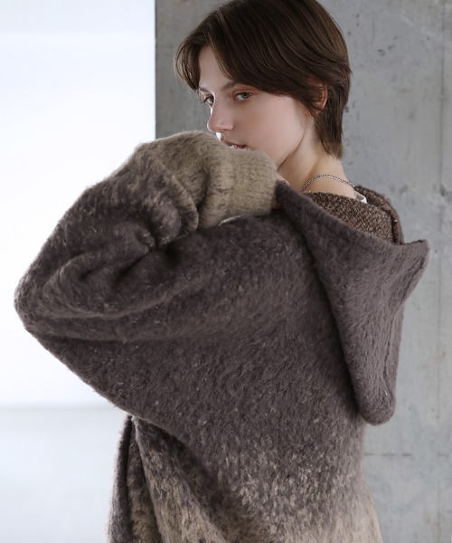 ROCHEM（ローシェン）の「ダブルジップグラデーションニットパーカー（ニット/セーター・メンズ・ネイビー/ブラック/ミント/ブラウン・L/M/S/XS）」の21枚目の写真