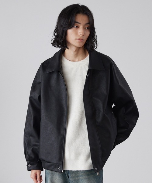 Zip Blouson はな様 YOKE_MEN'S LEATHER ZIP BLOUSON - DIMPLE