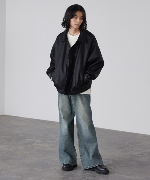 LUENNA(ルエナ)の「【LUENNA】Regular Collar Zip Blouson / レギュラーカラージップ合皮ブルゾン(ブルゾン・メンズ・ブラウン/ブラック・S/M/L)」の14枚目の写真