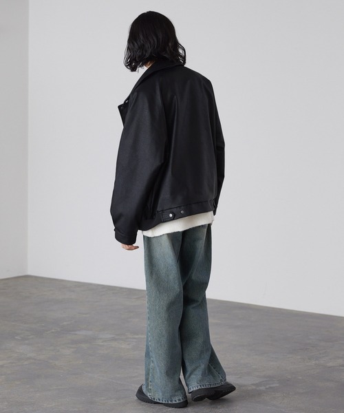 【れれね出品/正規品】ヘンダーソン 20/21 CLフルパッチ CWC LUENNA】Regular Collar Zip Blouson / レギュラーカラージップ合皮