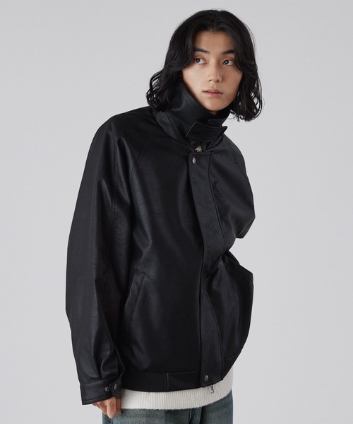 LUENNA(ルエナ)の「【LUENNA】Regular Collar Zip Blouson / レギュラーカラージップ合皮ブルゾン(ブルゾン・メンズ・ブラウン/ブラック・S/M/L)」の20枚目の写真