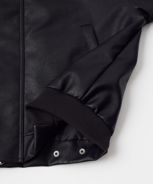 LUENNA(ルエナ)の「【LUENNA】Regular Collar Zip Blouson / レギュラーカラージップ合皮ブルゾン(ブルゾン・メンズ・ブラウン/ブラック・S/M/L)」の10枚目の写真