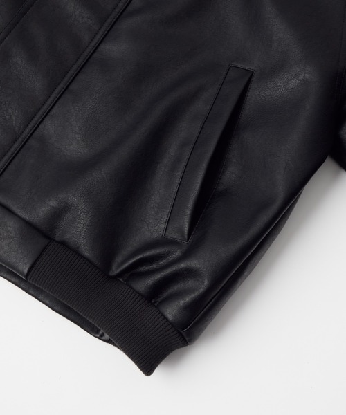 LUENNA(ルエナ)の「【LUENNA】Regular Collar Zip Blouson / レギュラーカラージップ合皮ブルゾン(ブルゾン・メンズ・ブラウン/ブラック・S/M/L)」の12枚目の写真