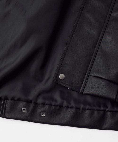LUENNA(ルエナ)の「【LUENNA】Regular Collar Zip Blouson / レギュラーカラージップ合皮ブルゾン(ブルゾン・メンズ・ブラウン/ブラック・S/M/L)」の11枚目の写真