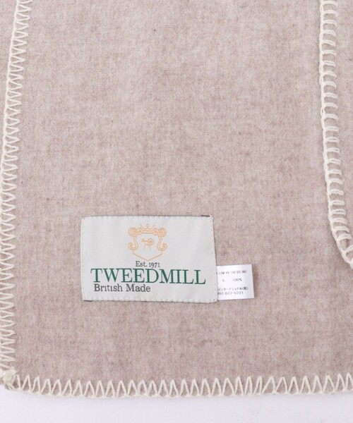 TWEED MILL(ツイードミル)の「【TWEEDMILL/ツィードミル】 ポケットショール(ストール/ショール・レディース・チャコールグレー/ベージュ・FREE)」の10枚目の写真