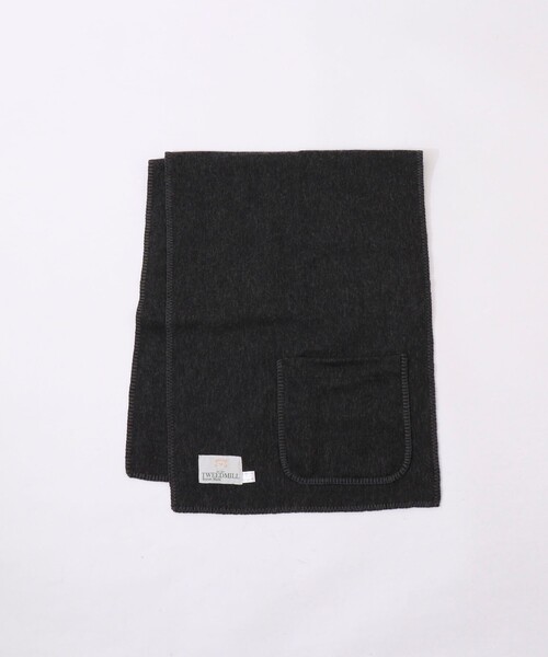 TWEED MILL(ツイードミル)の「【TWEEDMILL/ツィードミル】 ポケットショール(ストール/ショール・レディース・チャコールグレー/ベージュ・FREE)」の7枚目の写真
