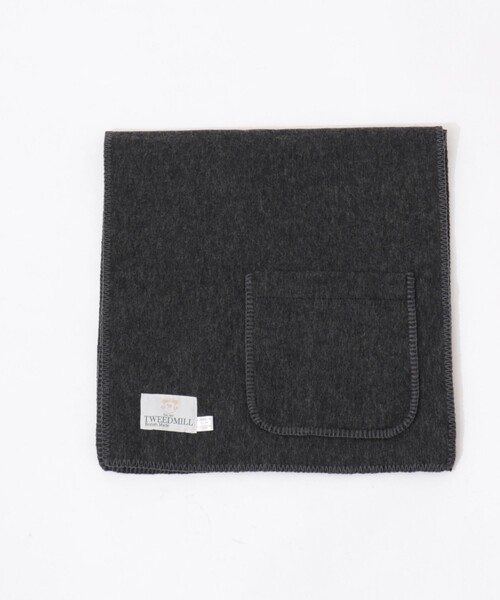 TWEED MILL(ツイードミル)の「【TWEEDMILL/ツィードミル】 ポケットショール(ストール/ショール・レディース・チャコールグレー/ベージュ・FREE)」の5枚目の写真