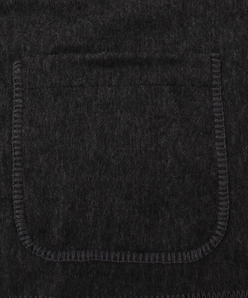 TWEED MILL(ツイードミル)の「【TWEEDMILL/ツィードミル】 ポケットショール(ストール/ショール・レディース・チャコールグレー/ベージュ・FREE)」の3枚目の写真