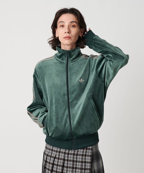 adidas Originals(アディダスオリジナルス)の「<adidas Originals>ファイヤーバード ベロアトラックトップ(ジャージ・レディース・ダークブラウン/ダークグリーン/ダークグレー・S/XS)」の11枚目の写真