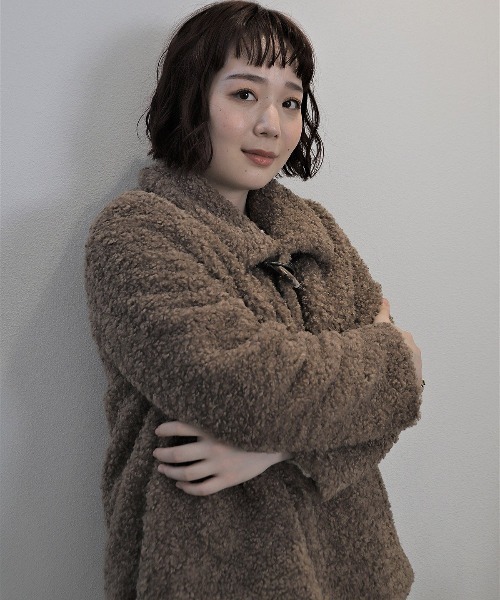 leswel(レスウェル)の「【L~5L 大きいサイズ】ループボアジャケット(その他アウター・レディース・ブラウン/グレー・L/LL/3L/4L/5L)」の14枚目の写真