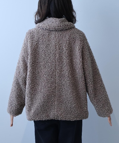 leswel(レスウェル)の「【L~5L 大きいサイズ】ループボアジャケット(その他アウター・レディース・ブラウン/グレー・L/LL/3L/4L/5L)」の16枚目の写真