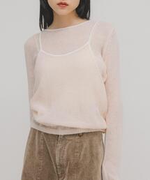 KBF | バイカラーキャミレイヤードニット(ニット/セーター)